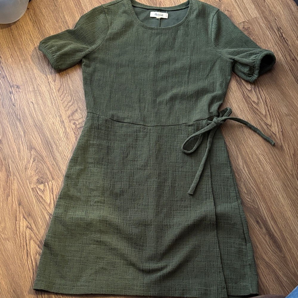 Madewell Olive Green Wrap Dress